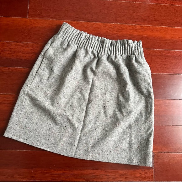 Jcrew Factory Pleated Mini Skirt in Flecked Wool Size 0 - Picture 2 of 3